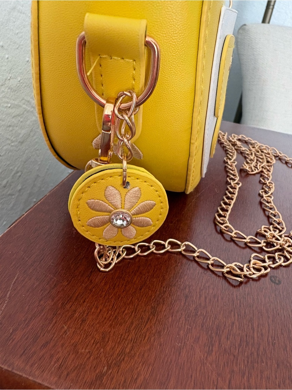 Yellow Lemon Slice Crossbody with FREE Lemon Slice Keychain/Purse Charm - Picture 9 of 10